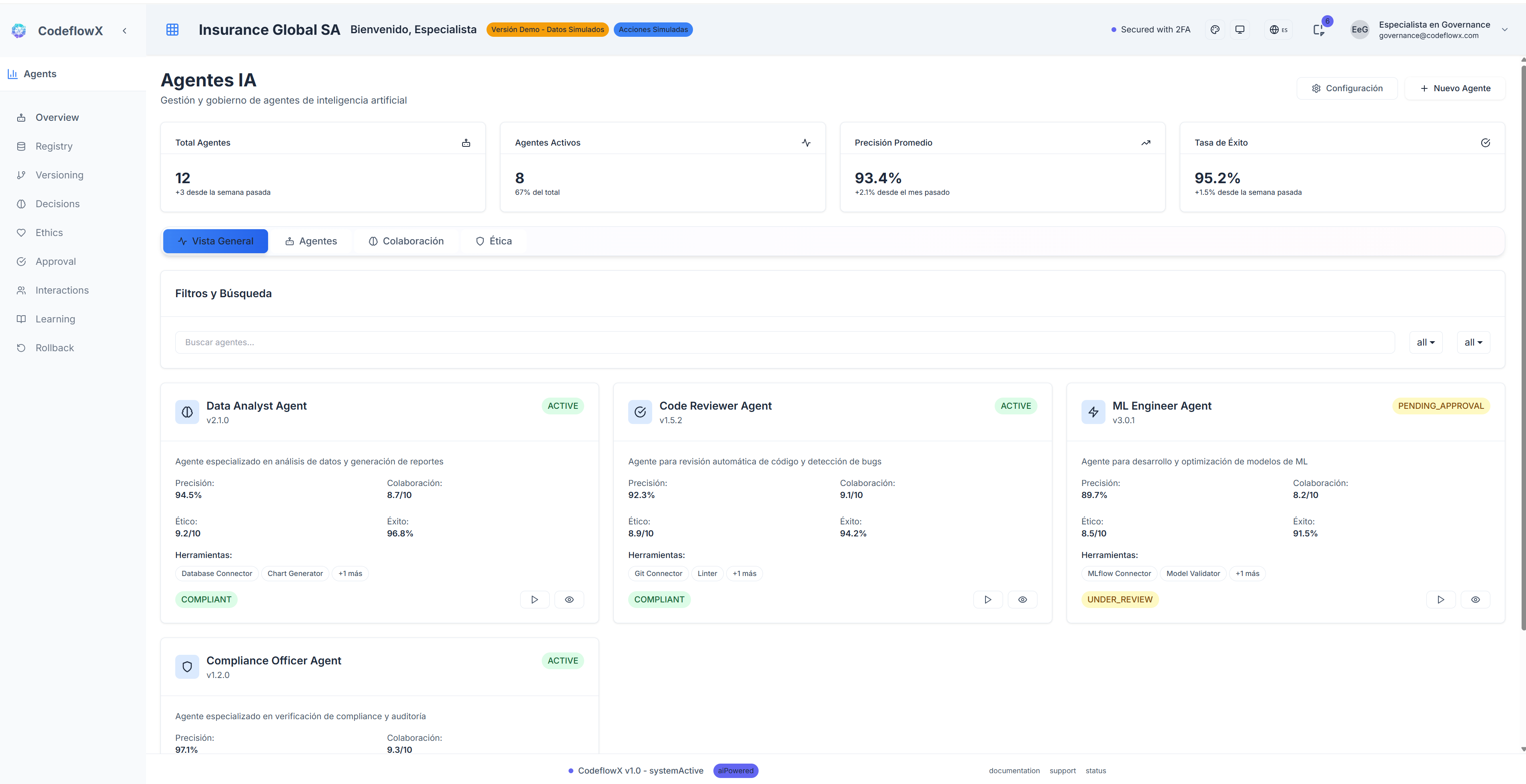 CodeflowX Govern Dashboard